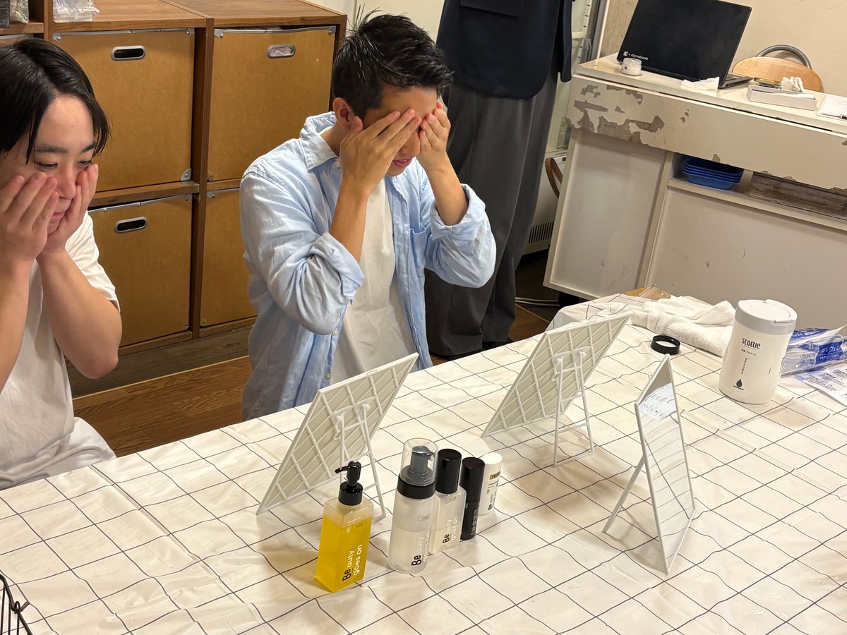 初心者向けメンズスキンケア講座の様子